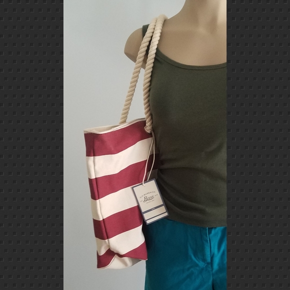 G.H. Bass & Co. Nautical Tote w/Dry Bag Insert NWT - Picture 2 of 4